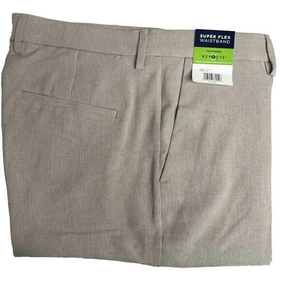 Kenneth Cole Mens 34x30 Pants Chino Slacks Tan Performance Dress Slim Fit New - Picture 1 of 9